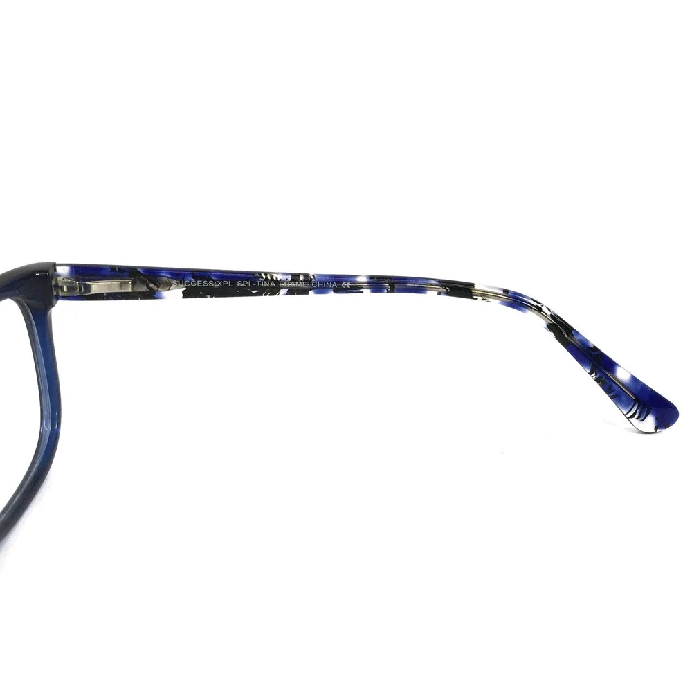 Success Eyeglasses Frames SPL-TINA BLUE Black Cat Eye Full Rim 52-17-140